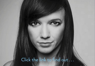 Closeup of a person's face with the words "click the link to find out".