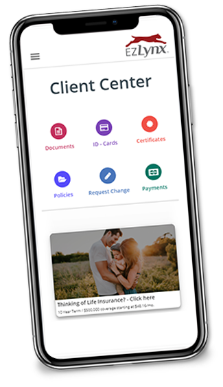 Phone with client center