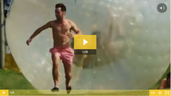 man running video